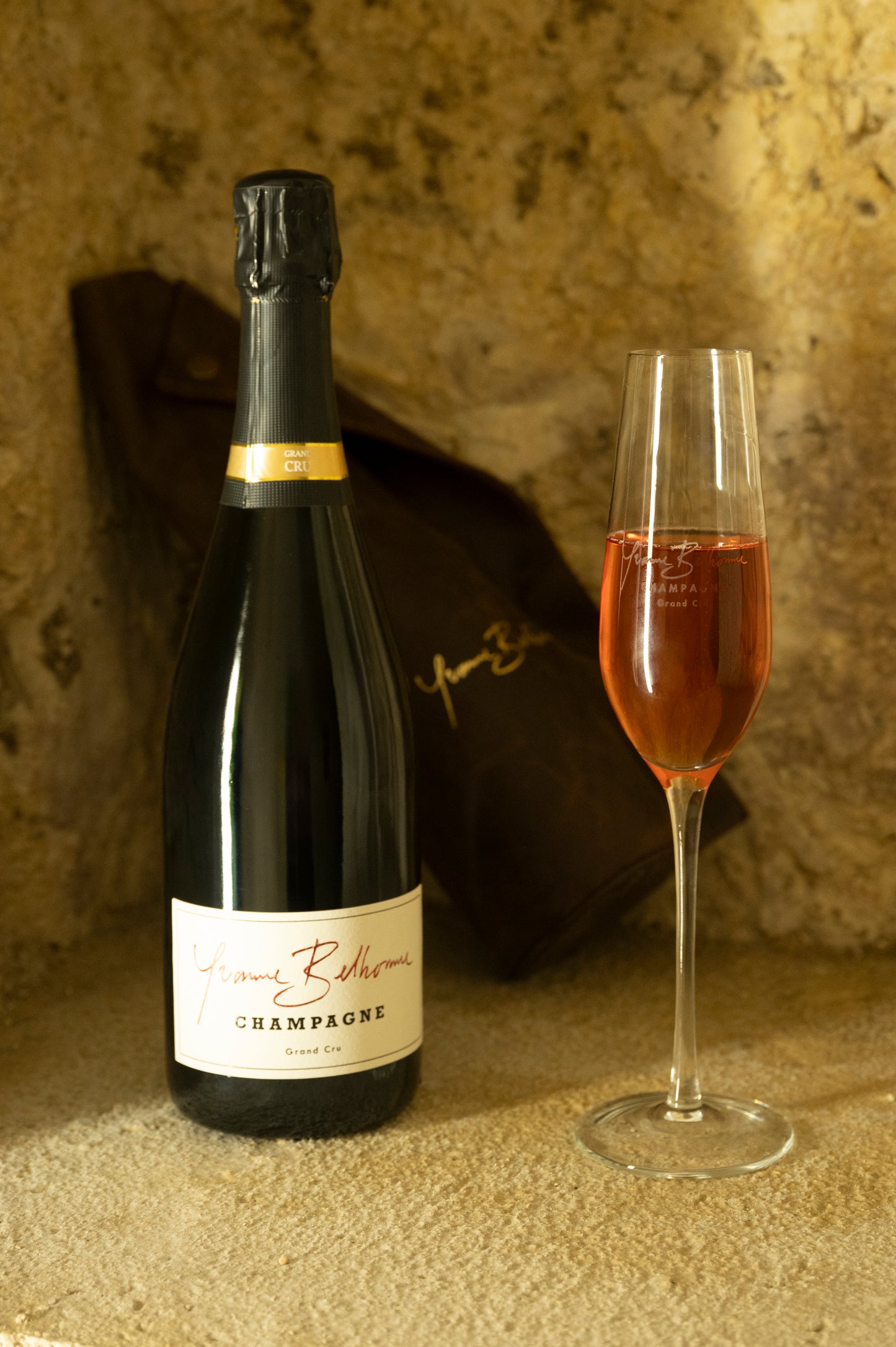 Handmade Leather Champagne Sleeve